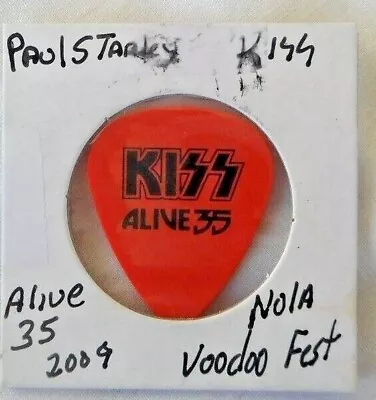 Paul Stanley  Tour Issue Guitar Pick  Kiss Alive 35 Voodoo Fest New Orleans 2009 • $34.95