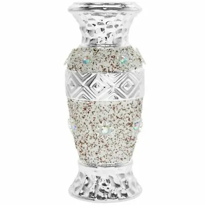 £25 • Buy Belle Fleur Small Silver Bling Flower Vase 20 Cm