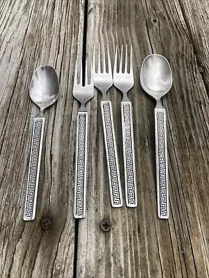 Vintage Mid Century Modern MCM Noritake EROS Silverware Flatware Set 5pc • $19.99