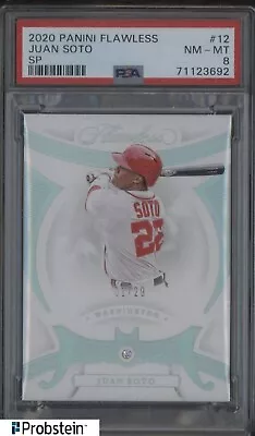 2020 Panini Flawless Diamond Gem SP #12 Juan Soto Nationals 1/20 PSA 8 NM-MT • $0.99