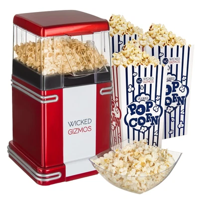 £24.95 • Buy WICKEDGIZMOS RETRO FAT-FREE HOT AIR POPCORN MAKER / POPCORN POPPER MACHINE 1200w