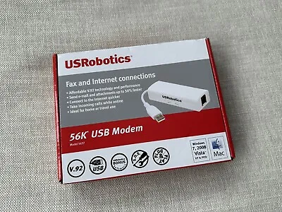 £30 • Buy US Robotics USR5637 External RJ-11 V.92 56k USB Fax Modem