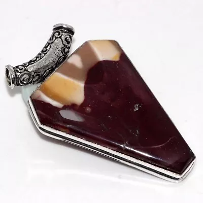 Mookaite 925 Silver Plated Coffin Gemstone Handmade Pendant 2.5  Ethnic Gift GW • $2.99