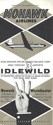 Mohawk Airlines System Timetable 12/1/59 [3071] • $11.99