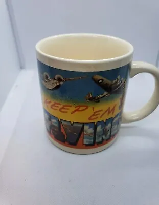 Vintage 1992 Keep -Em Flying Mug Airplane S.D.D. #4070 Military  • $8.97