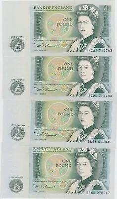 12 Consecutive B341 Somerset Az To Dw £1 Notes In Near Mint/mint Condition • £45