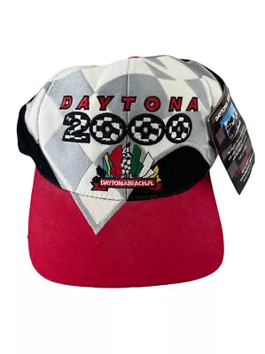 Vtg Daytona 2000 Nascar NWT Embroidered 100% Cotton Strapback Hat Cap Hong Kong • $25.68