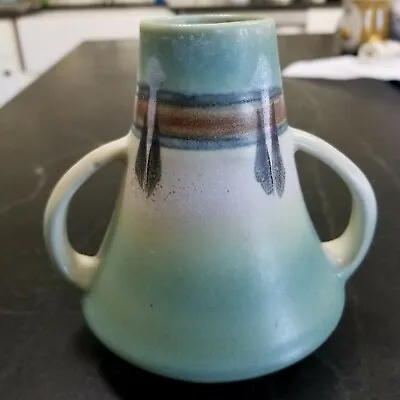 Japanese Reproduction Roseville Pottery Montacello/Monticello 5  Green Vase • $25
