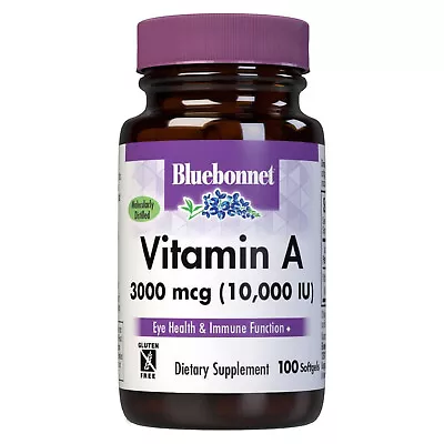 Bluebonnet Vitamin A 3000 Mcg (10000 IU) 100 Softgels • $15.03