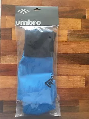 UMBRO Etonfield FOOTBALL / RUGBY / HOCKEY SPORTS SOCK (BLUE) (SIZE LARGE) • £2