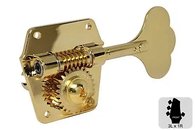 GOTOH GBR640 Res-o-lite Reverse Wind Bass Tuning Machines - 3L X 1R - Gold • $126.24