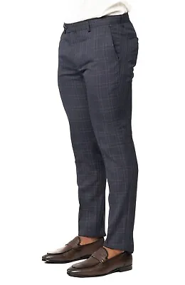 Slim Fit Plaid Mens Purple Eggplant Dress Pants Flat Front No Pleats Fitted AZAR • $48.95