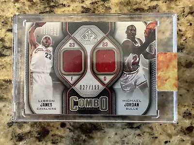 09-10 Upper Deck SP Game Used Lebron James/Michael Jordan ComboMaterials 27/155 • $305