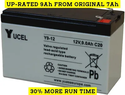 YUASA 12V 9ah Sealed Lead Acid | Replacement Foxing/Hunting Lamp Battery • £23.99