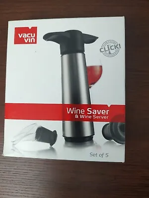 NEW  -  Vacu Vin  -  Wine Saver With 2 Vacuum Stoppers & 2 Wine Servers • $11.99