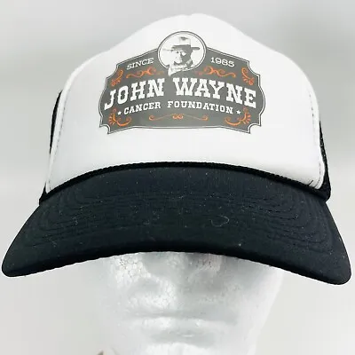 John Wayne Cancer Foundation Hat Black Beige Snapback Logo Mesh Baseball Cap  • $7.93