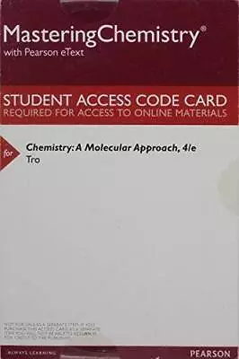 MasteringChemistry With Pearson EText - Valuepack Access Card - For  - VERY GOOD • $32.33