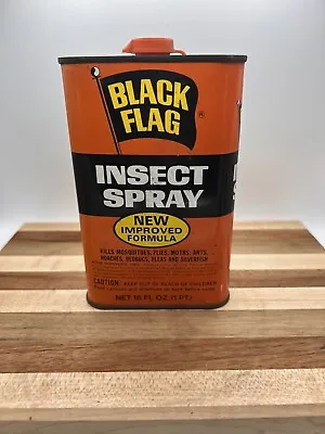 Vintage EMPTY Black Flag Insect Spray - 1 Pint; Great Condition. Rarer Formula • $11.99