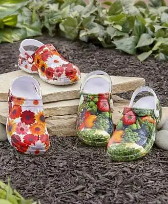 Garden Clogs  Vegetable & Floral Pattern • $15.99