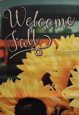 Welcome Fall Sunflower Thanksgiving Halloween Mini Window Garden Yard Flag New • $8.97