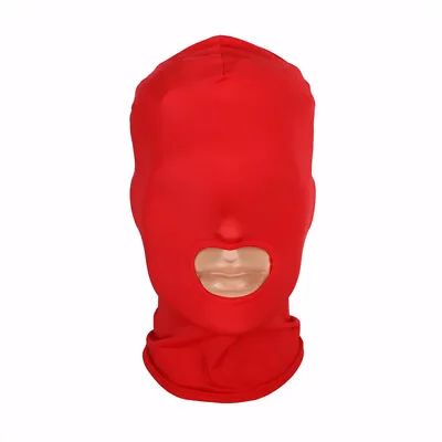 £4.99 • Buy Red Spandex Hood. Wet Look Mask,  Black Spandex Hood, Party Hood Size M