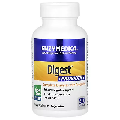 Enzymedica Digest  Probiotics 90 Capsules Casein-Free Dairy-Free Egg-Free • $32.99