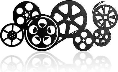 Metal Movie Reel Wall Art Abstract Antique Movie Theater Decor Beautiful Movie R • $19.99