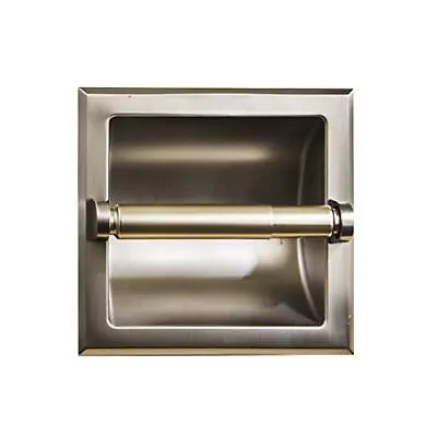 Sento Recessed Brushed Nickel Toilet Paper Holder Wall Mounted Heavy Duty Metal  • $37.48