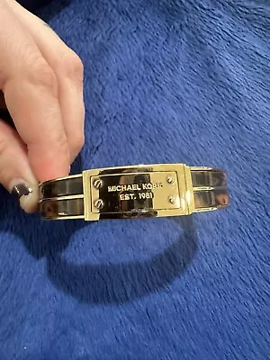 Michael Kors Gold/Faux Tortoise Bangle Bracelet 6.5in Long • $59.99