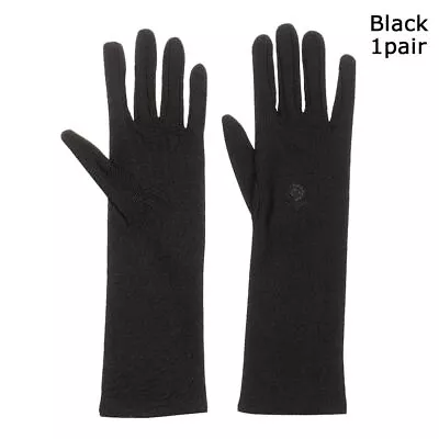 Women Thin Mid-long Sunscreen Gloves Anti UV Driving Gloves Etiquette Gloves • $8.04