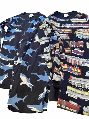 Hanna Andersson Train/ Shark Pajama Long Sleeves Lot 150 Cm Size 12 • $30
