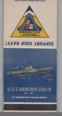 Matchbook Cover - US Navy Ship USS Hancock CVA-19 • $7.95
