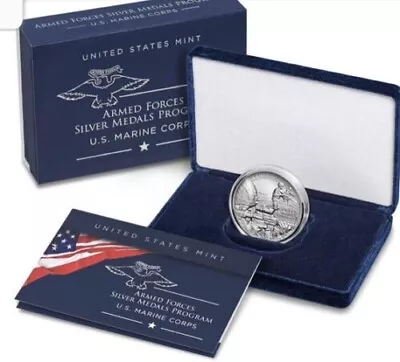 U.S. Marine Corps 2.5 Ounce Silver Medal PHILADELPHIA (P) In Hand Sealed • $289.99