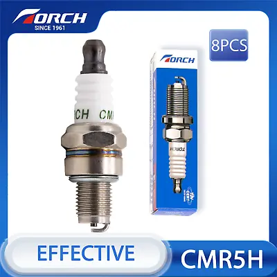 8x TORCH CMR7H Spark Plug M10x1mm Replacement For NGK CR7HSA CMR5H 7599 6776 • $65.51