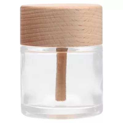  Aromatherapy Bottle Glass Office Wooden Lid Volatile Perfume Diffuser Vials • £10.35