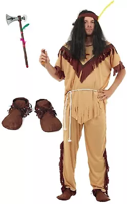 Men Native American Warrior Prince Red Indian Fancy Dress Costume Western Cowboy • £22.90