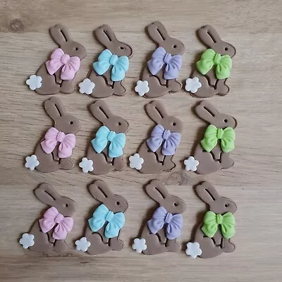 12 X Handmade Easter Bunny Cupcake /Cake Edible Decorations. • £7.50