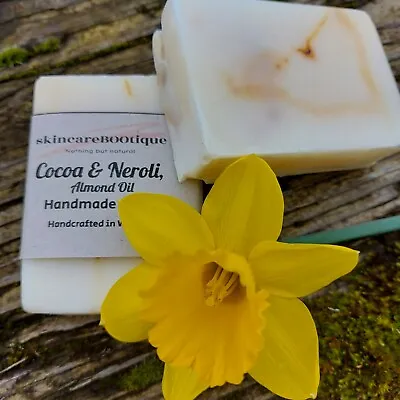 Natural Handmade Soap Vegan Cruelty Free Cocoa And Neroli Almond Oil • £3.30