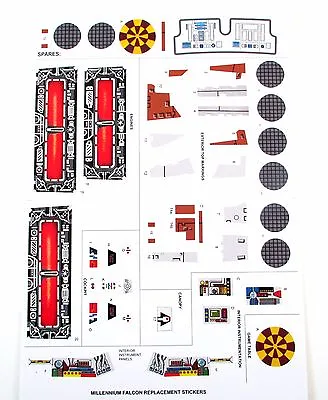 Kenner Millennium Falcon 1979 Vintage Star Wars Replacement Sticker Set + BONUS  • $6.05