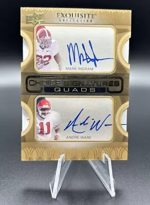 2011 Exquisite Mark Ingram Ware George Rogers Charles White Quad Auto Heisman • $245