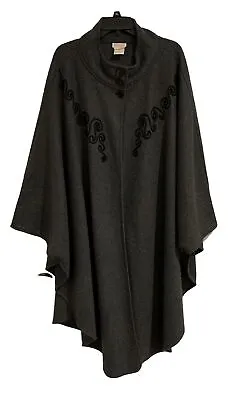 Women’s 2X Gray Cape Fleece Reenactment Medieval Cloak Long Civil War Reenactor • $14.99