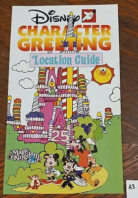 Walt Disney World Magic Kingdom Character Greeting Guide 25th Anniversary 1996 • $9.99