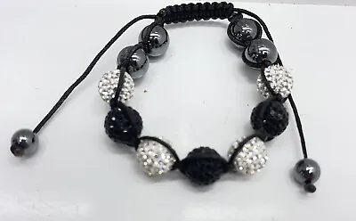 Tresor Paris Black And Clear  Crystals 4 Magnetite Bracelet • $40