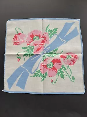 Vintage Ladies Hankie Pink Floral • $3.25