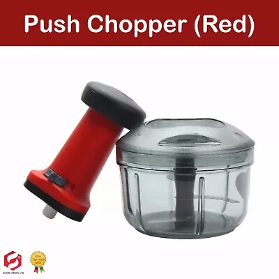 New Manual Hand Press Garlic Onion Vegetable Food Chopper Cutter Processor Dicer • £8.49