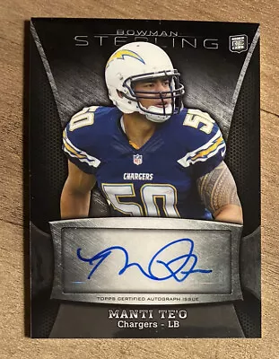 Manti Te’o 2013 Bowman Sterling Rookie Auto Autograph SP Chargers 💥 • $19.99