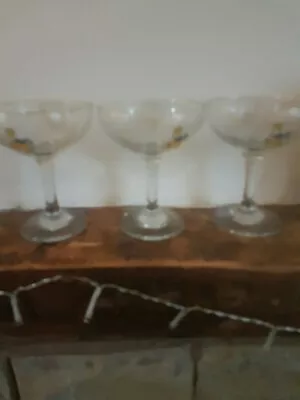 4xVintage Retro 1950 Babycham Glass White Fawn Deer Bar Advertising Party Glasse • £20