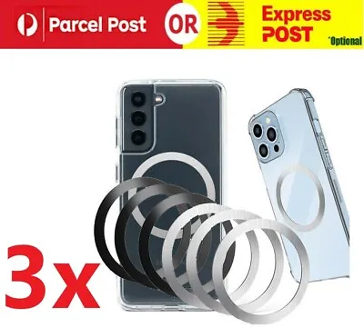 $5.49 • Buy 3x Magnetic Wireless Compatible Car Charger Metal Ring For Magsafe IPhone Galaxy