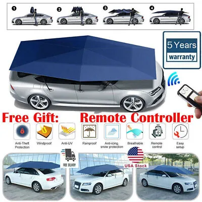 Fully Automatic Portable Car Umbrella Tent Roof Cover Remote Anti-UV Sunshade • $167.69