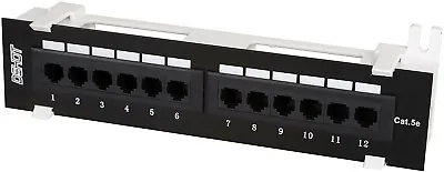 Dshot 12 Port UTP 10 Inch Cat5e Network Wall Mount Surface Patch Panel • $19.50